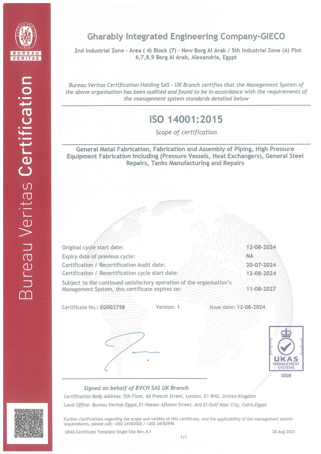 ISO 14001:2015 Environmental Management